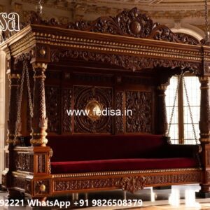 Beautiful Wood Carving Swing Design for Hall Decoration No-7109