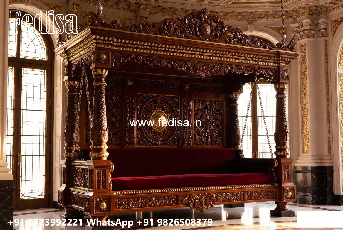 Beautiful Wood Carving Swing Design for Hall Decoration No-7109
