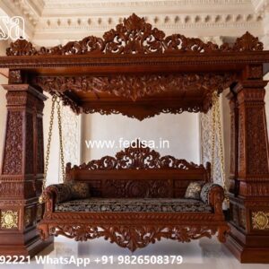 Designer Wood Carving Swing Design for Luxury Villas No-7111