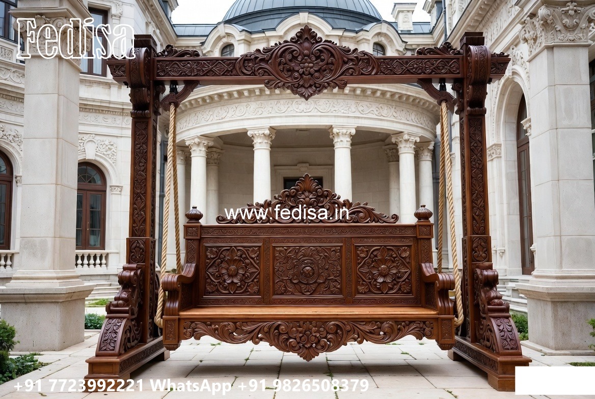 Vintage Wood Carving Swing Design with Traditional Beauty No-7112
