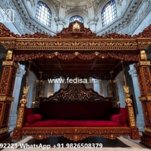 Indoor Wood Carving Swing Design for Stylish Seating Areas No-7113