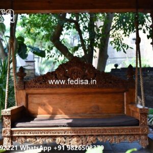 Classic Wood Carving Swing Design for Timeless Home Decor No-7116
