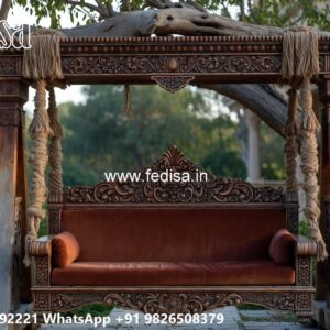 Artistic Wood Carving Swing Design with Traditional Craftsmanship No-7129