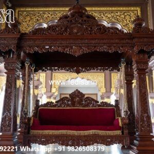 Beautiful Wood Carving Swing Design with Vintage Appeal No-7131
