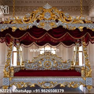 Handcrafted Wood Carving Swing Design for Grand Interiors No-7134
