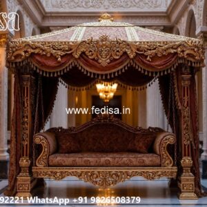 Luxury Wood Carving Swing Design with Decorative Chains No-7135