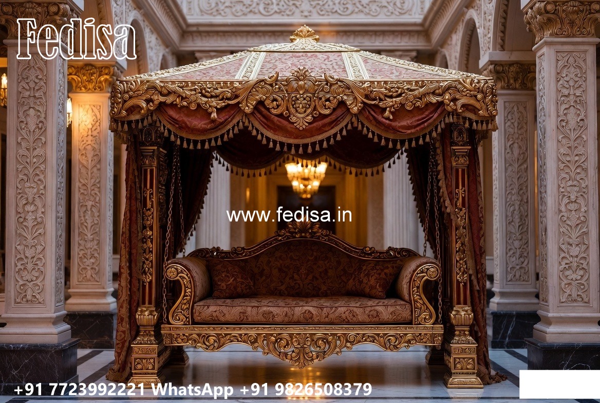 Luxury Wood Carving Swing Design with Decorative Chains No-7135