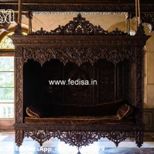 Indoor Wood Carving Swing Design for Stylish Home Ambience No-7139