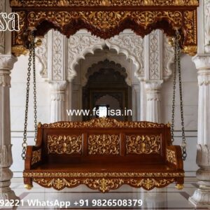 Wood Carving Swing Design with Antique Wooden Texture No-7140