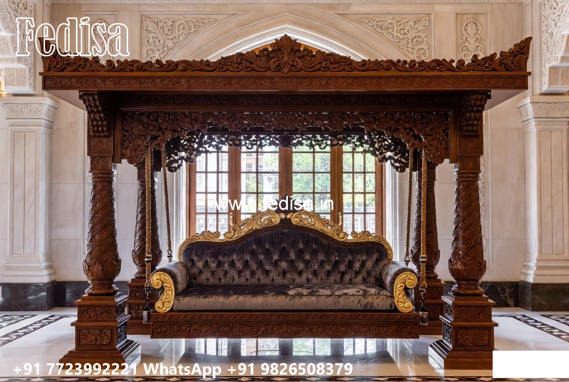 Wood Carving Swing Design Ideas for Luxury Home Makeovers No-7145