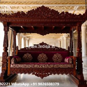 Luxury Wood Carving Swing Design for Relaxing Indoor Spaces No-7149