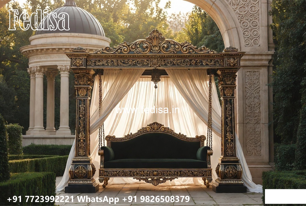 Classic Wood Carving Swing Design with Timeless Elegance No-7150