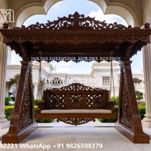 Beautiful Wood Carving Swing Design for Luxury Apartments No-7152