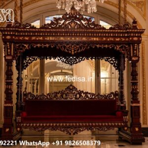Indoor Wood Carving Swing Design for Comfortable Seating No-7154
