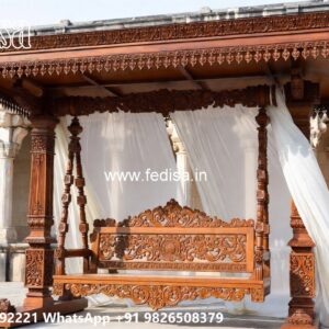 Traditional Wood Carving Swing Design for Indian Homes No-7156