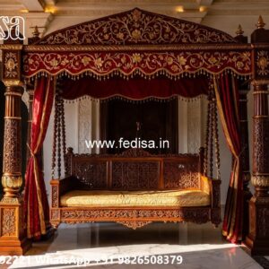 Wood Carving Swing Design with Rich Wooden Detailing No-7158