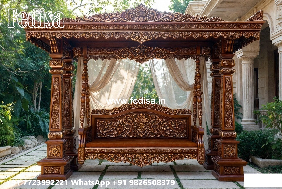 Stylish Wood Carving Swing Design for Modern Interiors No-7159