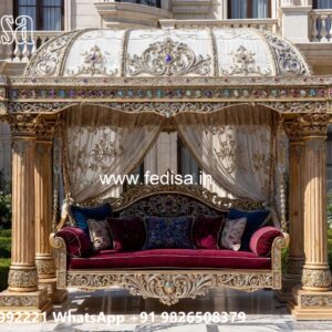 Beautiful Wood Carving Swing Design with Antique Charm No-7164