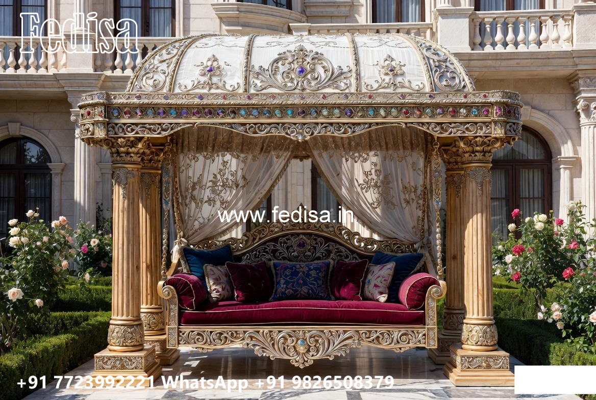 Beautiful Wood Carving Swing Design with Antique Charm No-7164