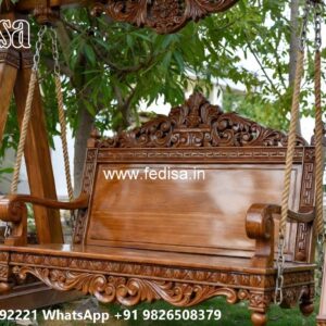 Traditional Wood Carving Swing Design with Elegant Finish No-7171