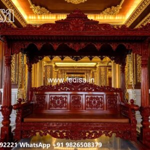 Wood Carving Swing Design Ideas for Royal Home Interiors No-7172