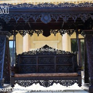 Luxury Wood Carving Swing Design for Stylish Living Spaces No-7174