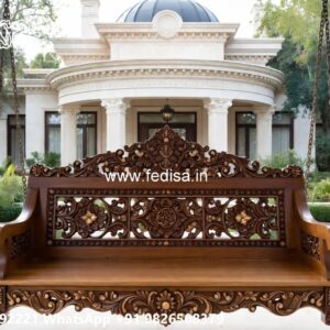 Royal Wood Carving Swing Design with Decorative Detailing No-7177
