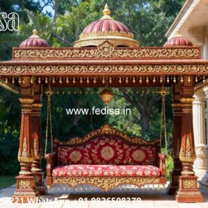 Wood Carving Swing Design for Elegant Traditional Interiors No-7180