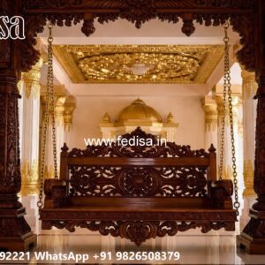 Premium Wood Carving Swing Design with Wooden Elegance No-7181