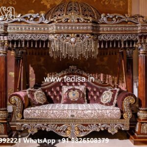 Traditional Wood Carving Swing Design with Royal Comfort No-7184