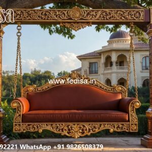 Handcrafted Wood Carving Swing Design with Timeless Style No-7186
