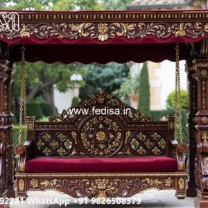 Elegant Wood Carving Swing Design for Heritage Villas No-7188