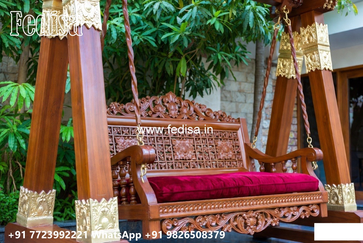 Indoor Wood Carving Swing Design for Relaxing Luxury Spaces No-7193