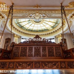 Wood Carving Swing Design with Beautiful Handcrafted Finish No-7194