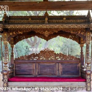 Premium Wood Carving Swing Design for Luxury Hall Decor No-7196