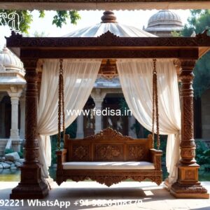 Royal Wood Carving Swing Design with Palace Inspired Carving No-7197