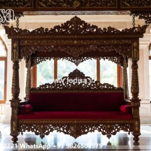 Decorative Wood Carving Swing Design with Stylish Beauty No-7198