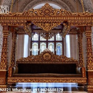 Luxury Wood Carving Swing Design for Sophisticated Home Interiors No-7200