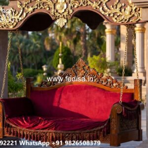 Wooden Swing Design with Beautiful Decorative Carvings No-7247
