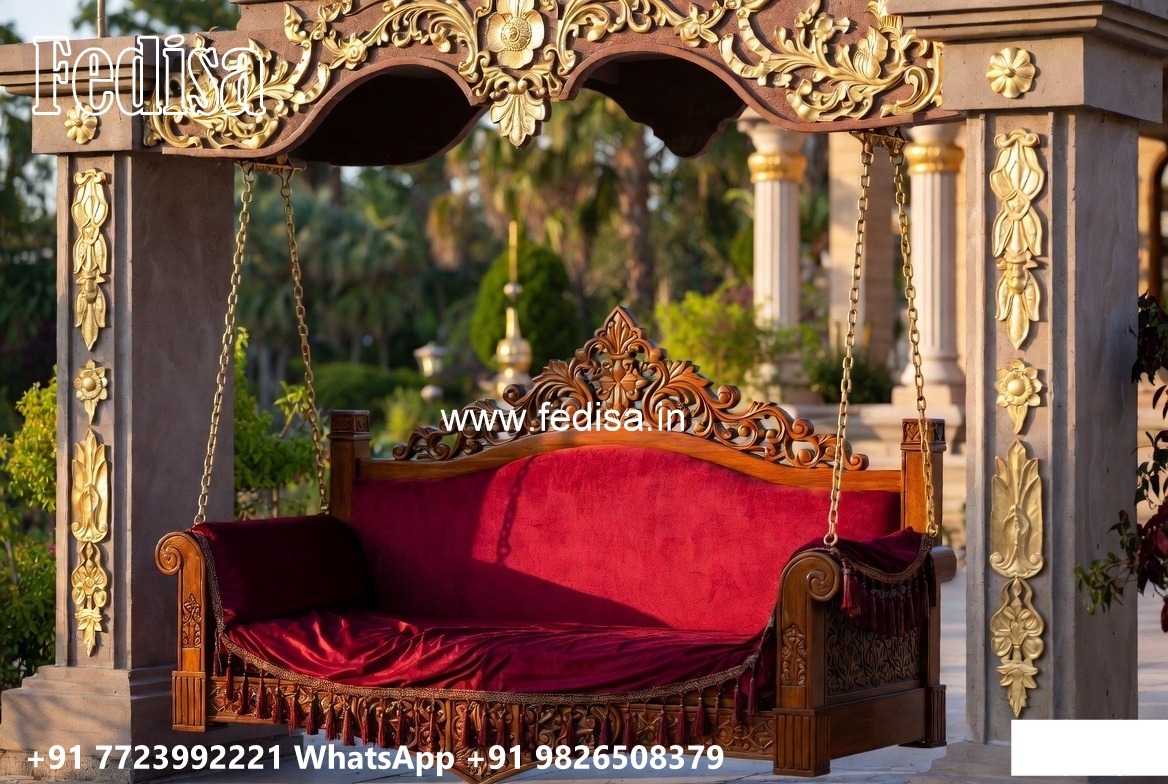Wooden Swing Design with Beautiful Decorative Carvings No-7247