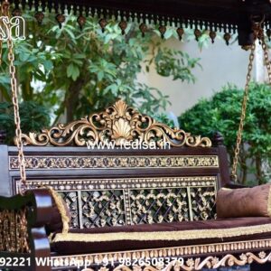 Luxury Wooden Swing Design for Spacious Hall Interiors No-7255