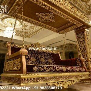 Wooden Swing Design with Vintage Traditional Craft Style No-7262
