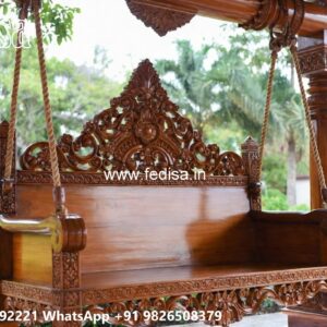 Wooden Swing Design with Artistic Wooden Patterns No-7283