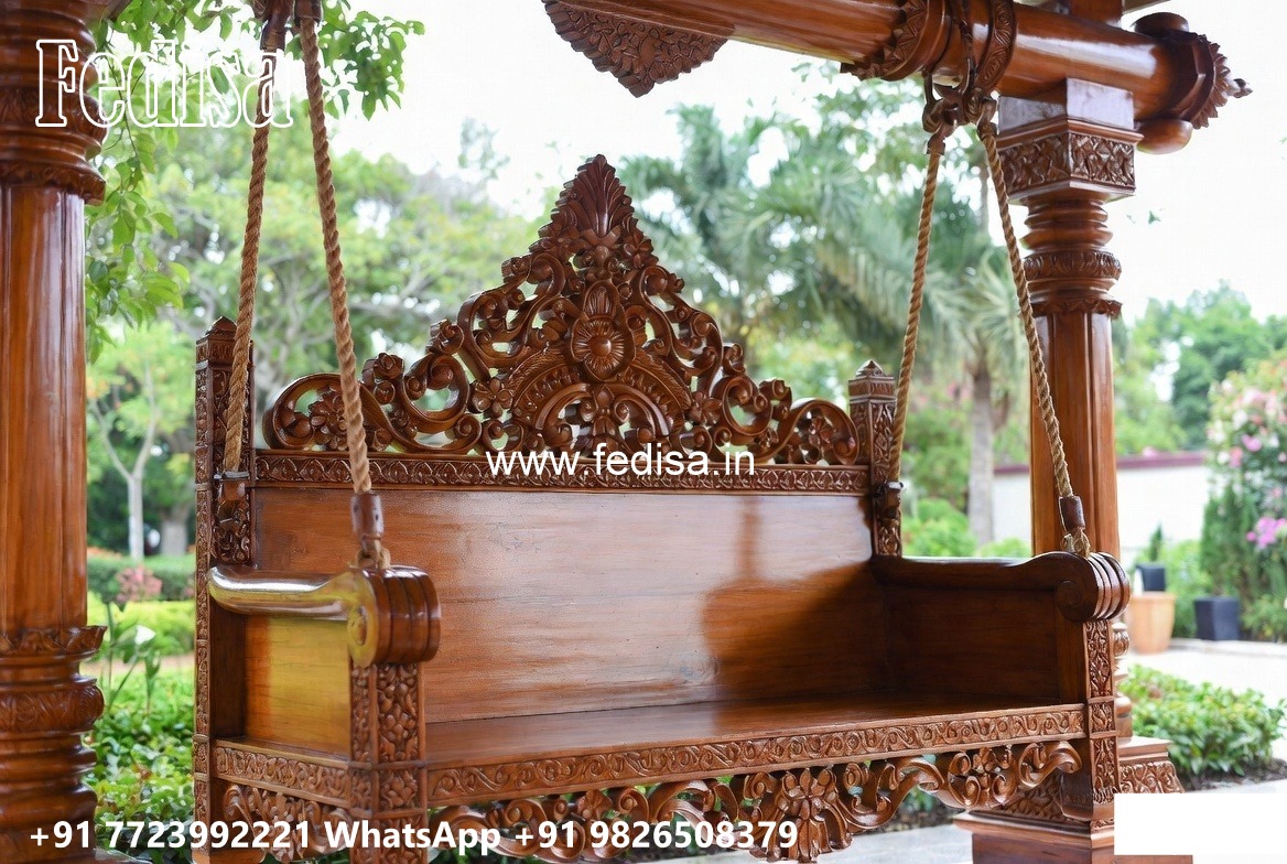 Wooden Swing Design with Artistic Wooden Patterns No-7283