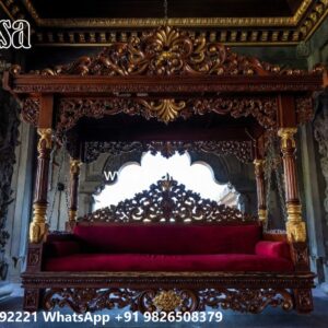 Stylish Wooden Swing Design for Relaxed Home Decor No-7284