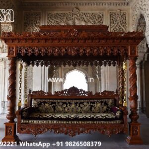 Wooden Swing Design with Beautiful Decorative Finish No-7287