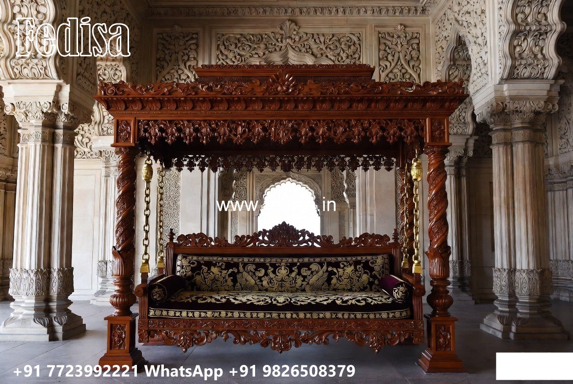 Wooden Swing Design with Beautiful Decorative Finish No-7287