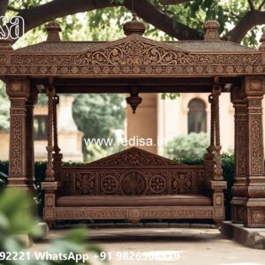 Wooden Swing Design with Classic Wooden Detailing No-7289