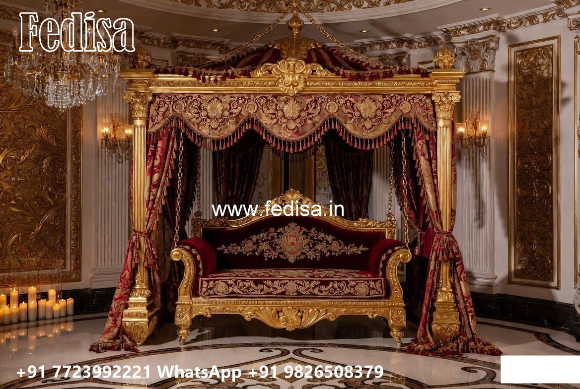 Wooden Swing Design with Designer Carving Artwork No-7294