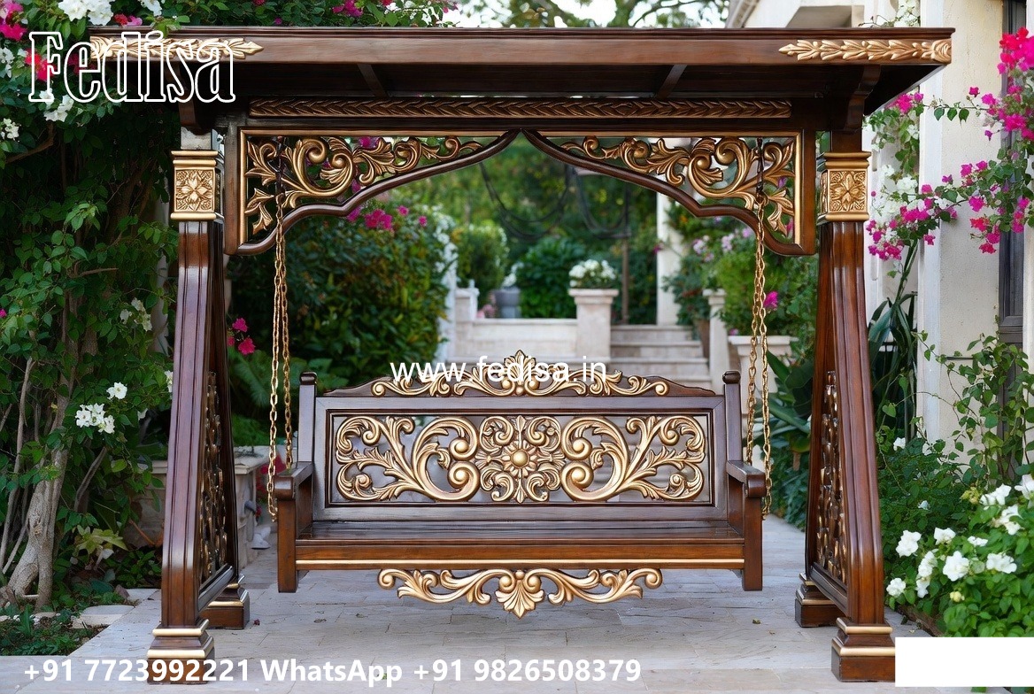 Wooden Swing Design with Elegant Hanging Rope Style No-7297